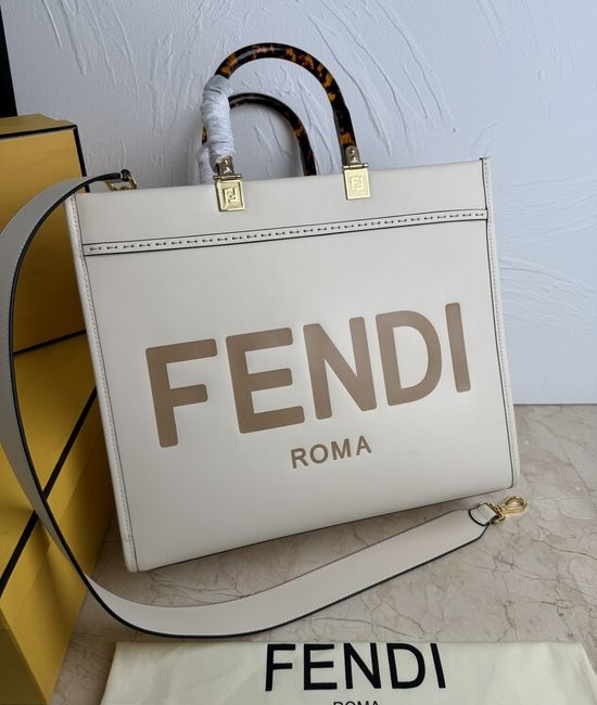 Fendi Sunshine Leather Shopping Tote 8002S