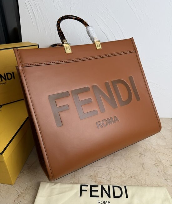 Fendi FeI TOTE Tote Bag Amber Handle 8002C