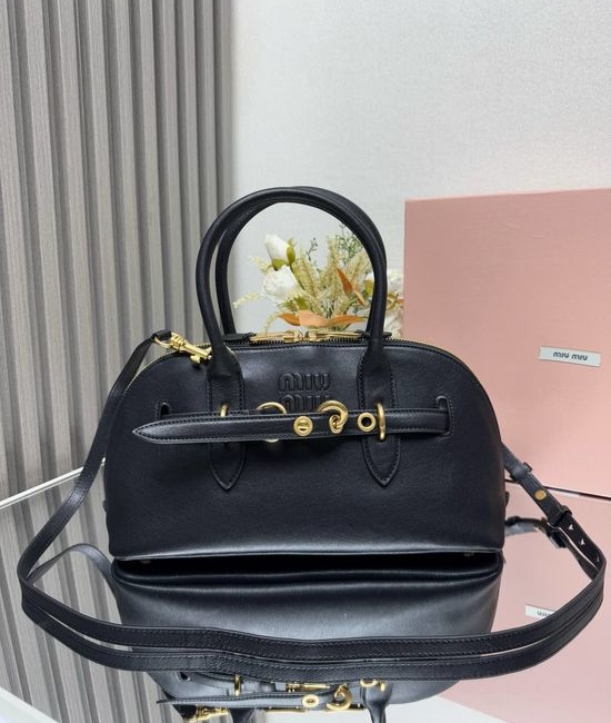 Miu Miu Aventure Nappa Leather Bowling Bag 5BB168