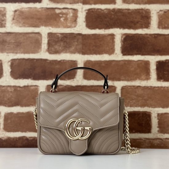 Gucci Taupe Leather Crossbody Bag 811238