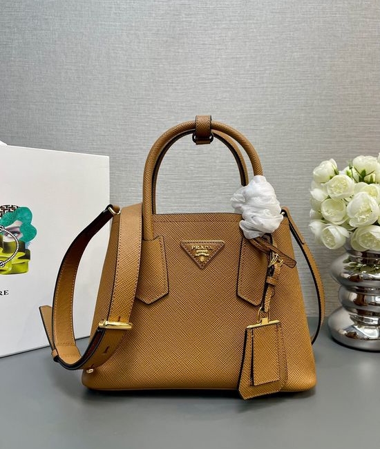 Prada Double Bag Leather Mini Tote 1BG443