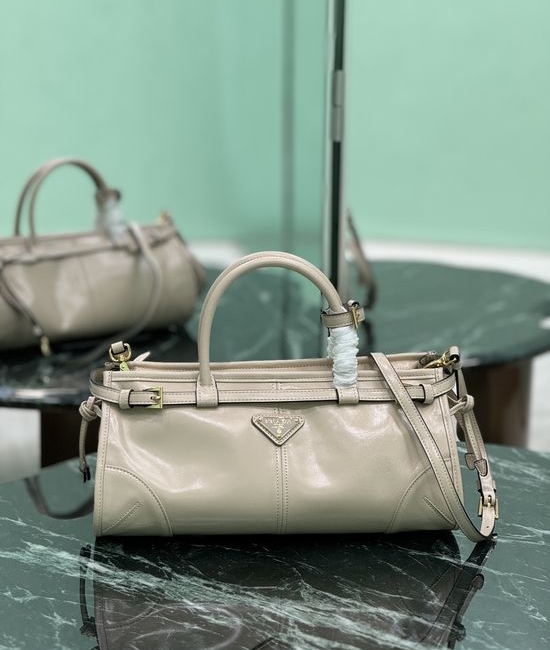 Prada SoftLux Short Handle Leather Shoulder Bag 1BA426