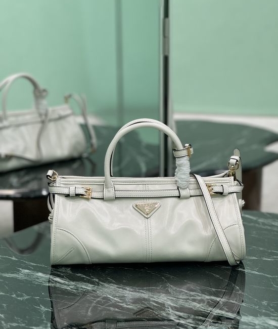 Prada SoftLux Short Handle Leather Shoulder Bag 1BA426