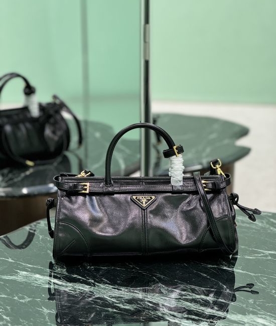 Prada SoftLux Short Handle Leather Shoulder Bag 1BA426