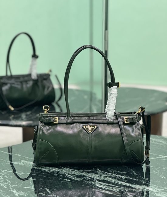 Prada SoftLux Oil Wax Leather Small Crossbody Bag 1BA426