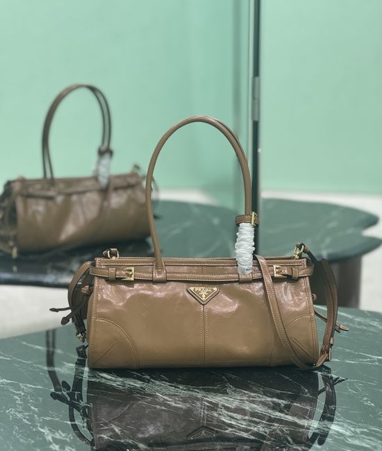 Prada SoftLux Oil Wax Leather Small Crossbody Bag 1BA426