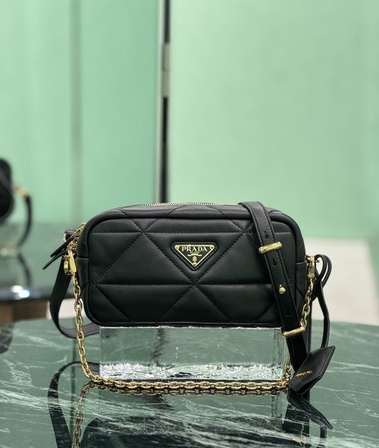 Prada Quilted Lambskin Camera Crossbody Bag 1BH197