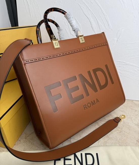 Fendi Sunshine Leather Shopping Tote 8002S
