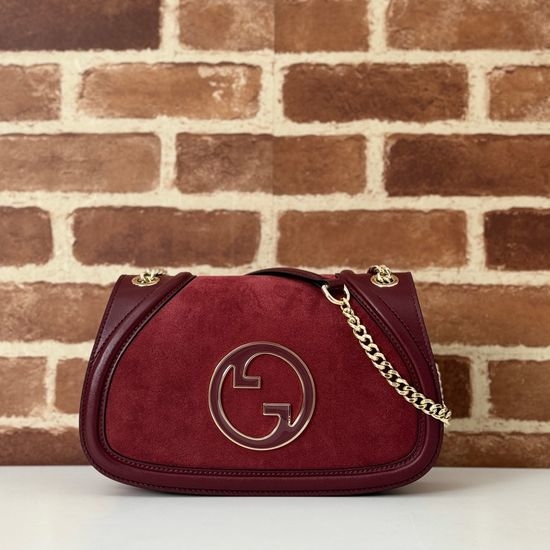 Gucci Burgundy Matte Leather Shoulder Bag 815715