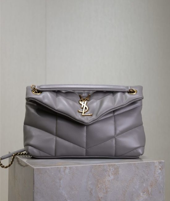 Yves Saint Laurent YSL Loulou Puffer Quilted Waxed Leather Bag 577476
