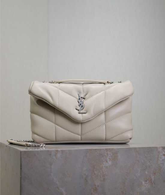 Yves Saint Laurent YSL Loulou Puffer Mini Quilted Lambskin Chain Bag 759337