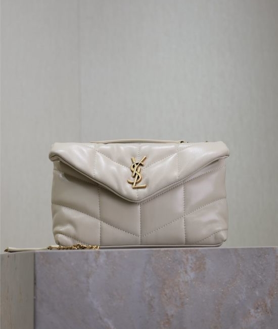 Yves Saint Laurent YSL Loulou Puffer Mini Quilted Lambskin Chain Bag 759337