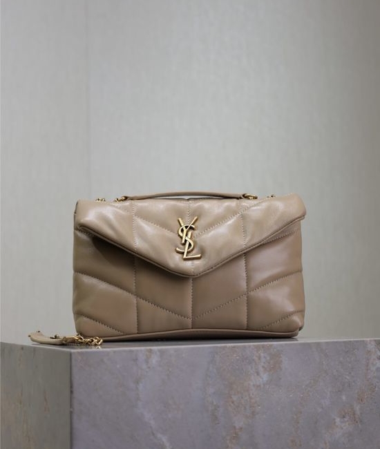 Yves Saint Laurent YSL Loulou Puffer Mini Quilted Lambskin Chain Bag 759337