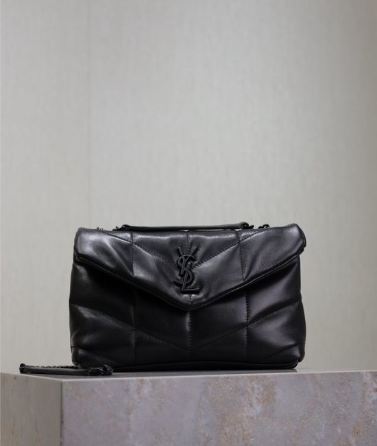 Yves Saint Laurent YSL Loulou Puffer Mini Quilted Lambskin Chain Bag 759337