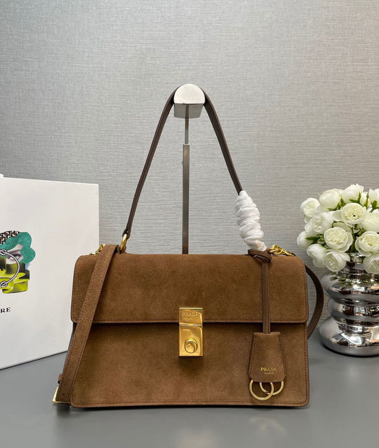 Prada SoftSound Suede Shoulder Bag 1BN023