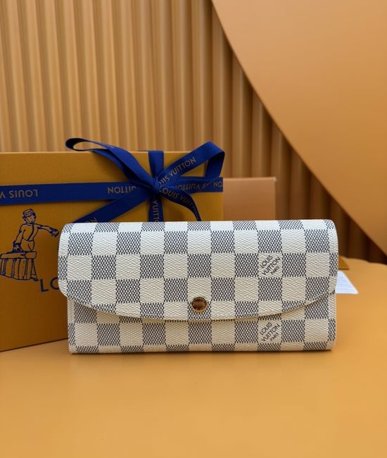 Louis Vuitton LV Emilie Wallet Damier Azur Canvas N41625