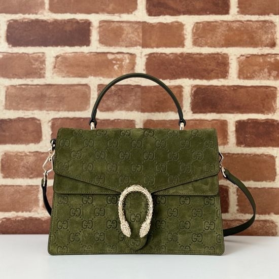Gucci Large Suede Embossed Bag 813399