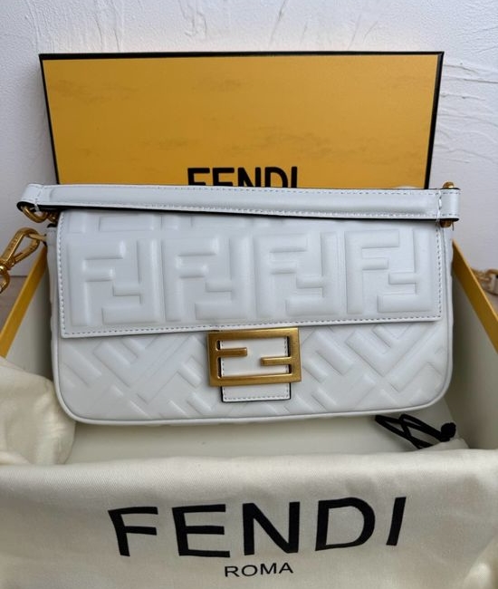 Fendi Baguette Medium Leather Handbag 0191m