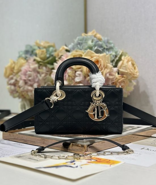 Christian Dior CD Lady D-Joy Black Lambskin Bag 0540/0910
