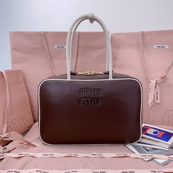 Miu Miu Briefcase Two-tone Cowhide Bag 5BB117