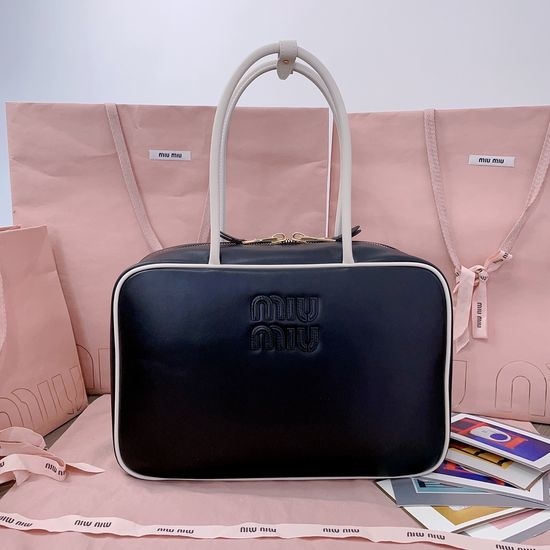 Miu Miu Briefcase Two-tone Cowhide Bag 5BB117