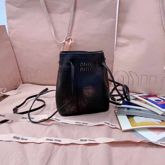 Miu Miu Mini Lambskin Bucket Bag 5NF460