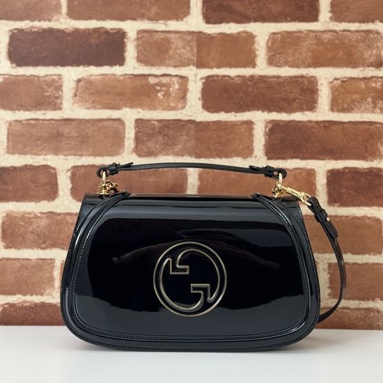 Gucci Black Patent Leather Handbag 815719
