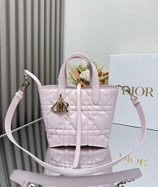 Christian Dior CD Toujours Pink Leather Vertical Handbag 2835