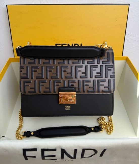 Fendi Kan U Handbag Embossed Design 232