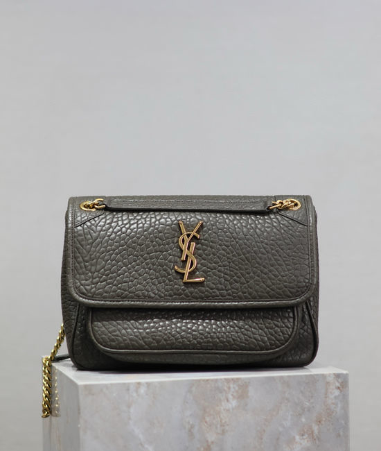 Yves Saint Laurent YSL Niki Elephant Pattern Gold Buckle Bag 633158