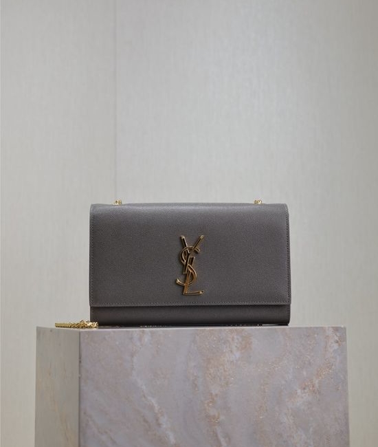 Yves Saint Laurent YSL KATE Grey Caviar Handbag 364021