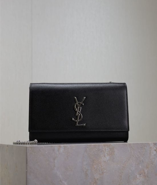 Yves Saint Laurent YSL Kate Classic Caviar Silver Buckle 364021