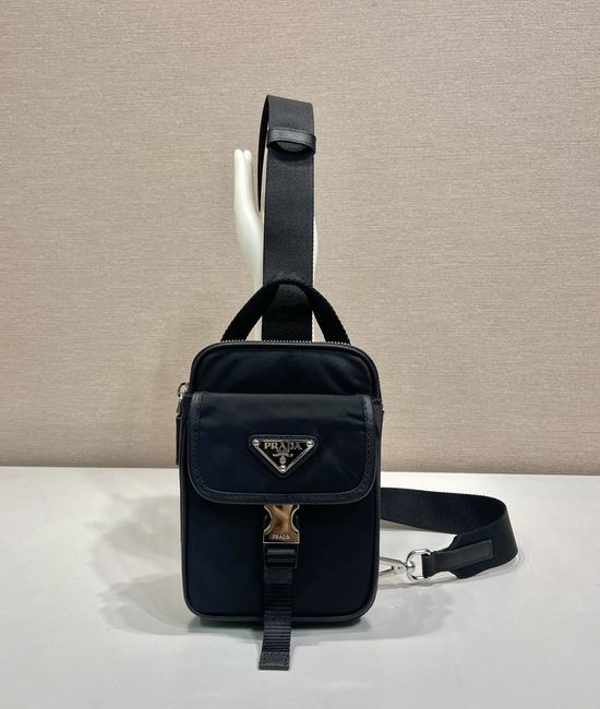 Prada Nylon Saffiano Leather Phone Chest Bag 2ZH194