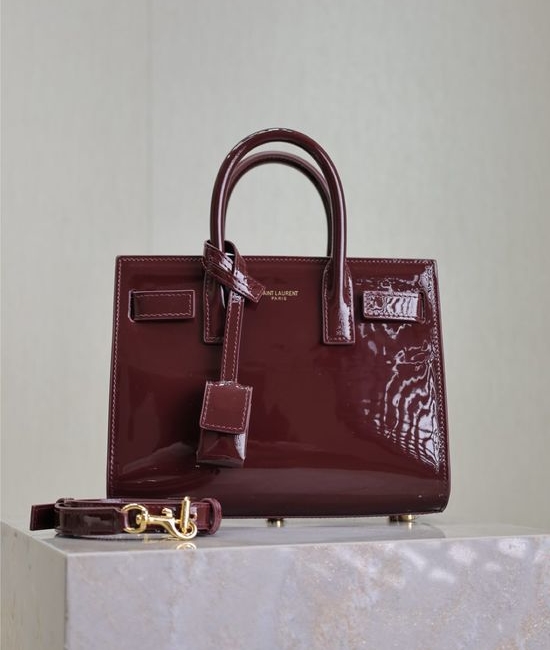 Yves Saint Laurent YSL Sac De Jour Patent Leather Bag 717440