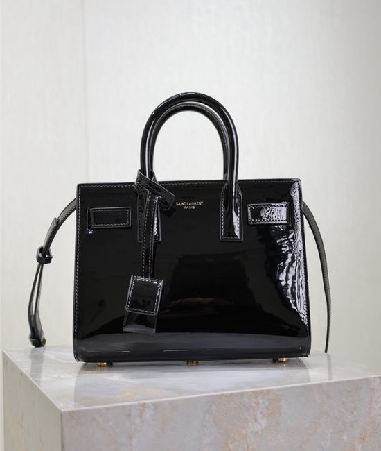 Yves Saint Laurent YSL Sac De Jour Patent Leather Bag 717440
