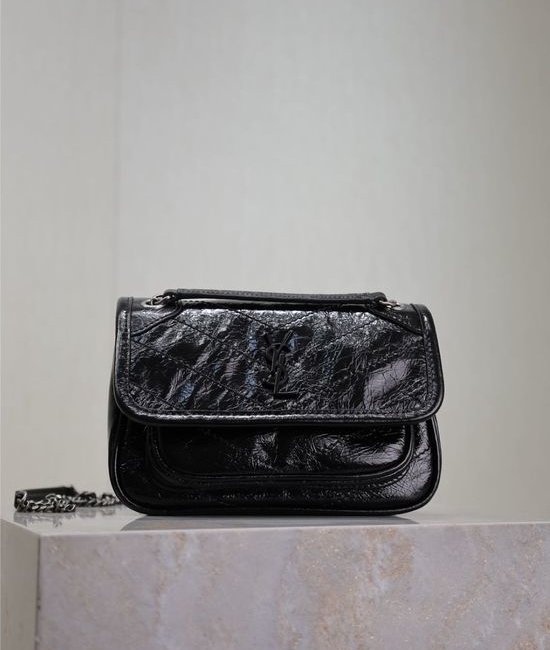 Yves Saint Laurent YSL Niki Mini Bag Vintage Patent Leather 828736