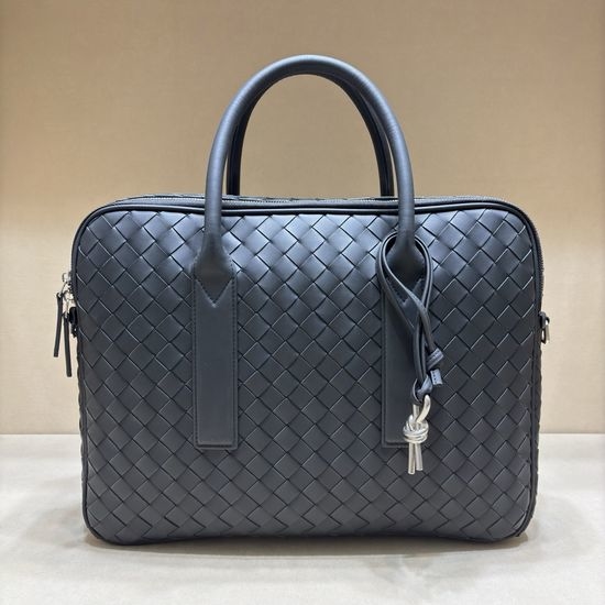 Bottega Veneta BV Woven Leather Briefcase 2515