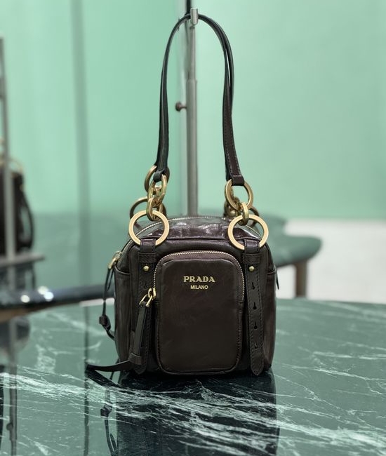 Prada Soft Lux Small Cubic Handbag 1BB137