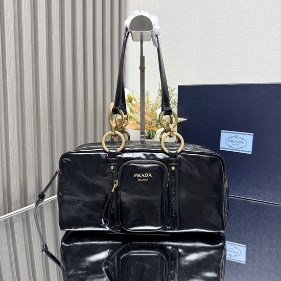 Prada Vintage Leather Top Handle Bag 1BB138