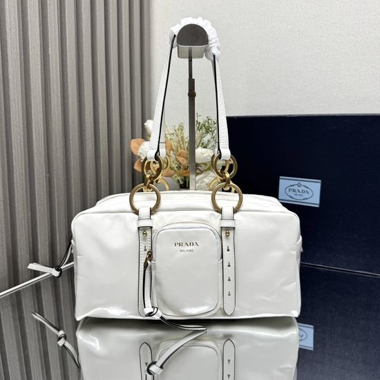 Prada Vintage Leather Top Handle Bag 1BB138