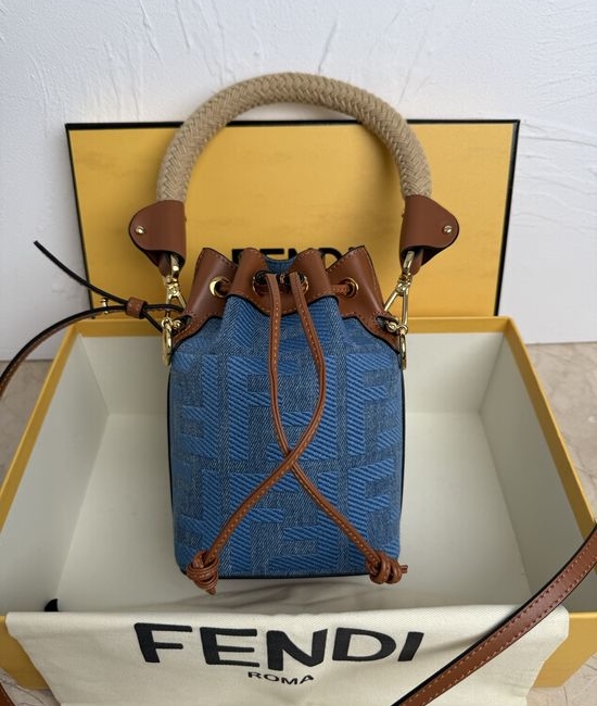 Fendi Mon Tresor Light Blue Leather Mini Bag 010