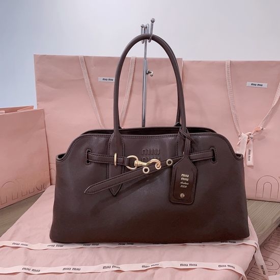 Miu Miu Aventure Nappa Leather Tote Bag 5BG310