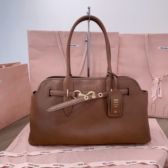 Miu Miu Aventure Nappa Leather Tote Bag 5BG310
