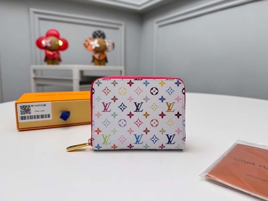 Louis Vuitton LV Zippy Coin Purse White Canvas M13409