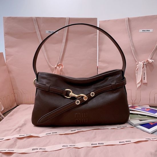 Miu Miu Aventure Leather Shoulder Bag 5BC182