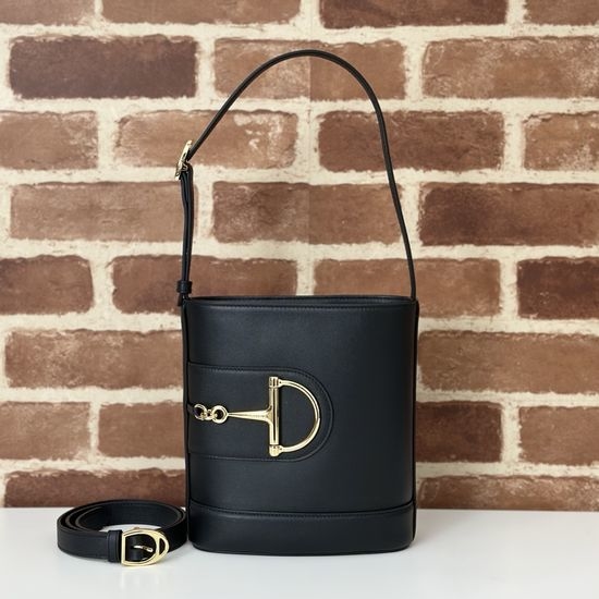 Gucci Handbag Black Leather 833665