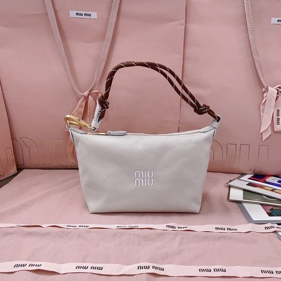 Miu Miu Canvas Lunch Bag Embroidery Logo 5NE841