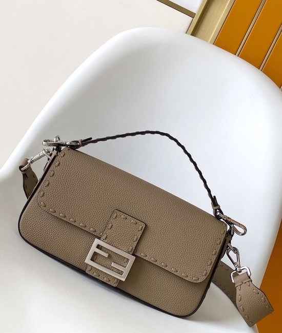 Fendi Classic Medium Litchi Grain Handbag