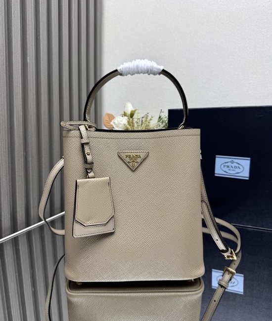 Prada Saffiano Bucket Bag with Leather Straps 1BA212