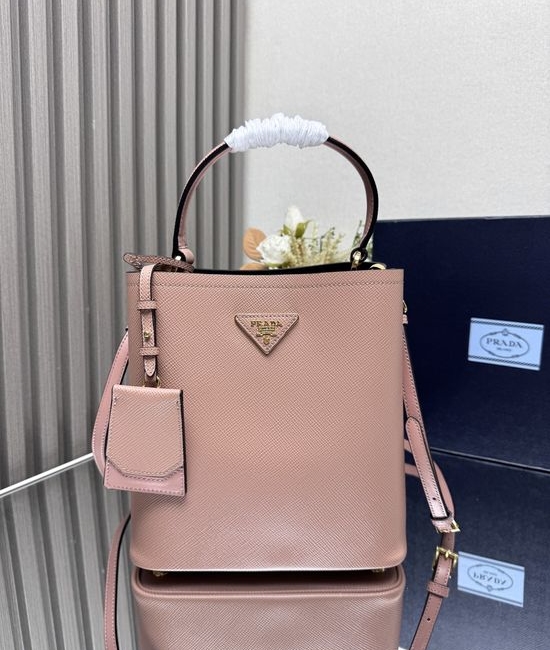Prada Saffiano Bucket Bag with Leather Straps 1BA212